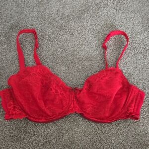 Cacique Vibrant Red Lace Bra Size 40D